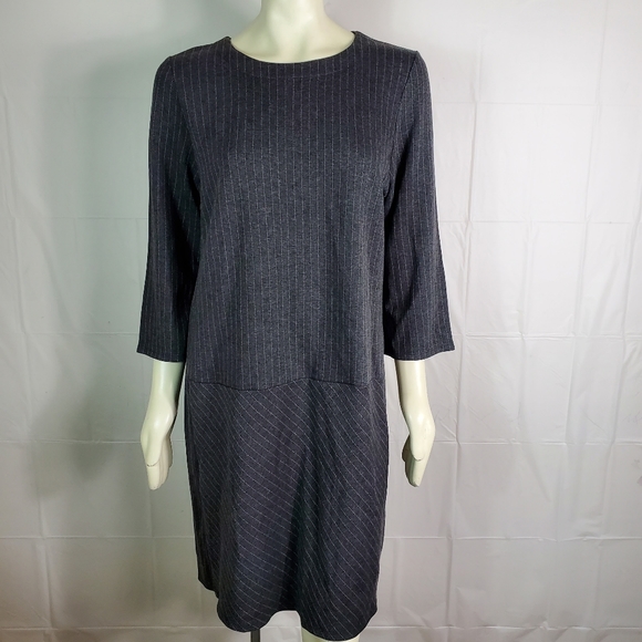 J. Jill Ponte Pinstripe Womens Sz Large Dress NWT - Picture 5 of 5
